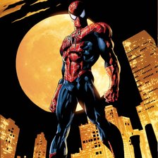 Схема вышивки «Человек-паук»