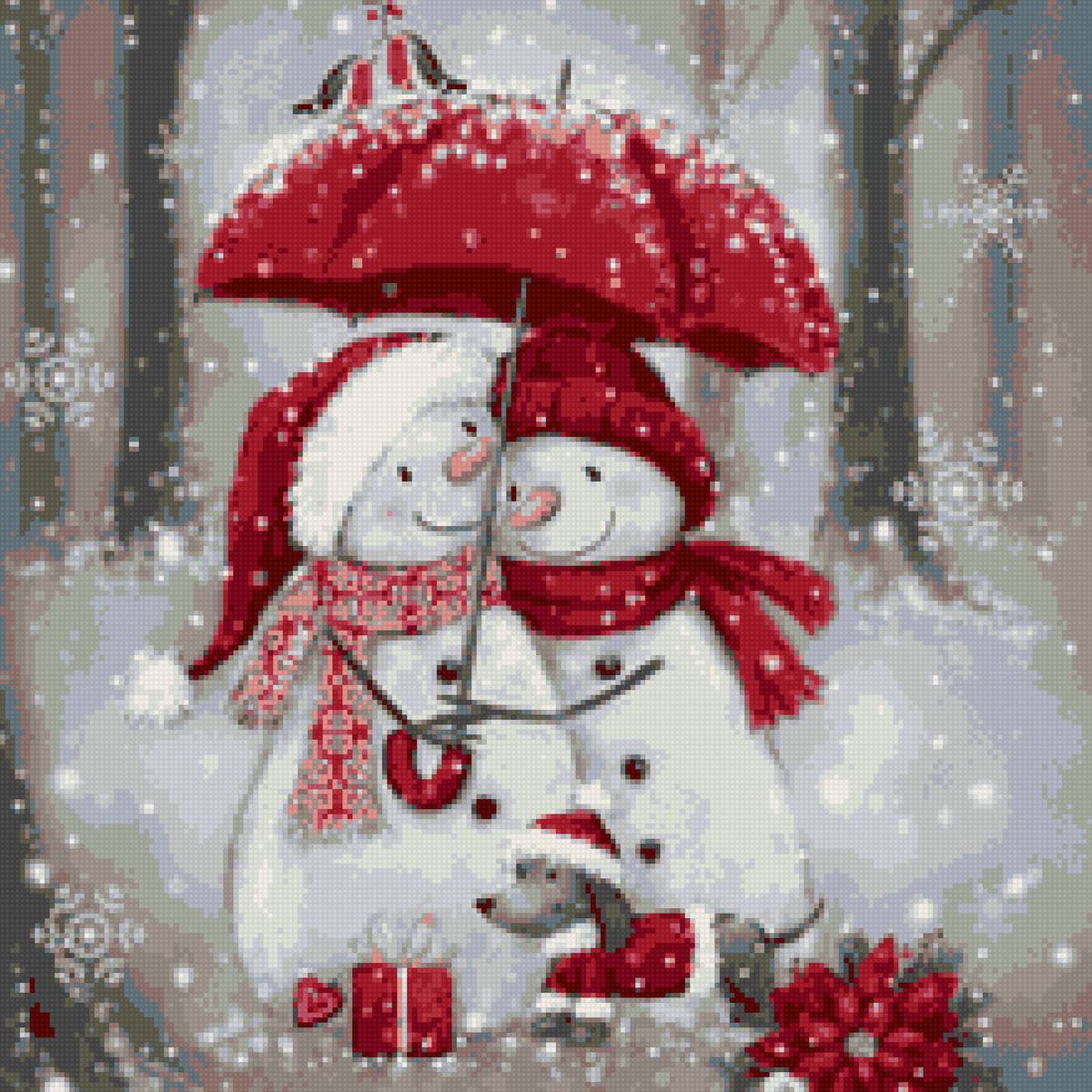 Главней всего погода в доме - новый год, новогодняя подушка, снег, зима, снеговик - предпросмотр