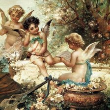 Схема вышивки «Собрание ангелочков»