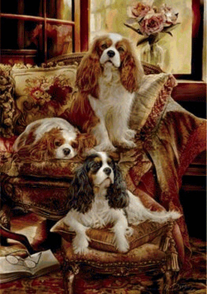 Собаки - собака, картина, интерьер, друзья, животное - предпросмотр