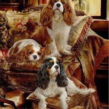 Схема вышивки «Собаки»