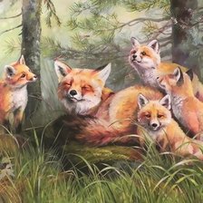 Схема вышивки «ЛИСИЧКИ»