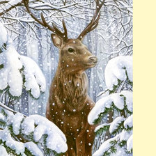 Схема вышивки «Серия "Олень". Зима»