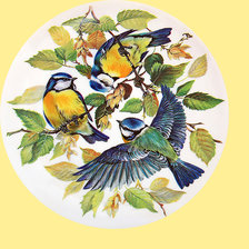 Схема вышивки «Серия "Птицы". Синички»