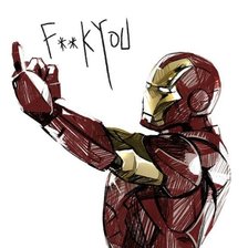 Схема вышивки «Железный человек»