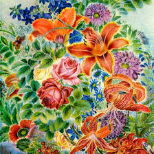 Схема вышивки «Цветы»