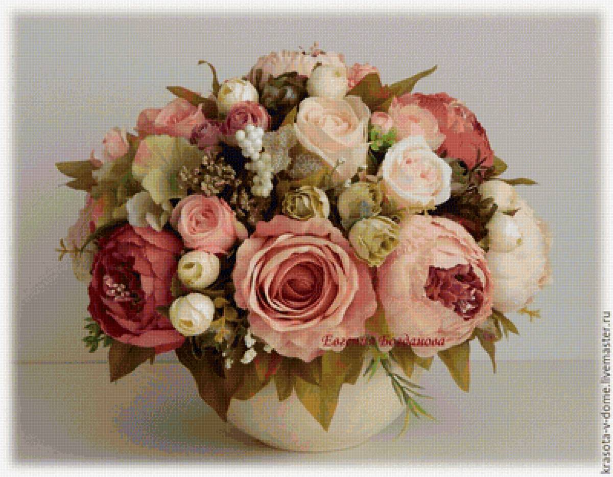 Вот такая красота - вышивка, цветы, крестом - предпросмотр