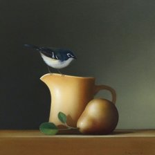 Схема вышивки «Птичка на кувшине»