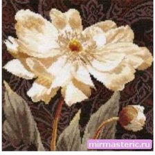 Схема вышивки «Белые цветы»