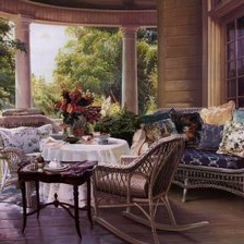Схема вышивки «Летняя веранда»