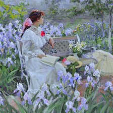 Схема вышивки «Конец августа в саду.»