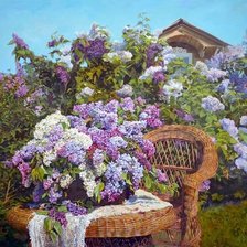 Схема вышивки «Сирень»