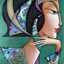 Схема вышивки «Mulher .»