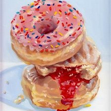 Схема вышивки «ШИНЕХ КИМ ЮН. ПОНЧИКИ НА ЗАВТРАК»