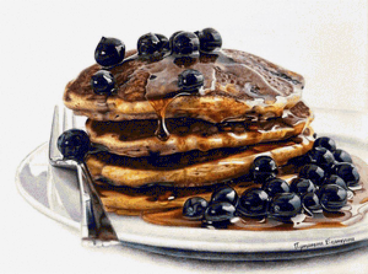 ЕКАТЕРИНА ПУТЯТИНА. ПАНКЕЙКИ С ЧЕРНИКОЙ - еда - предпросмотр