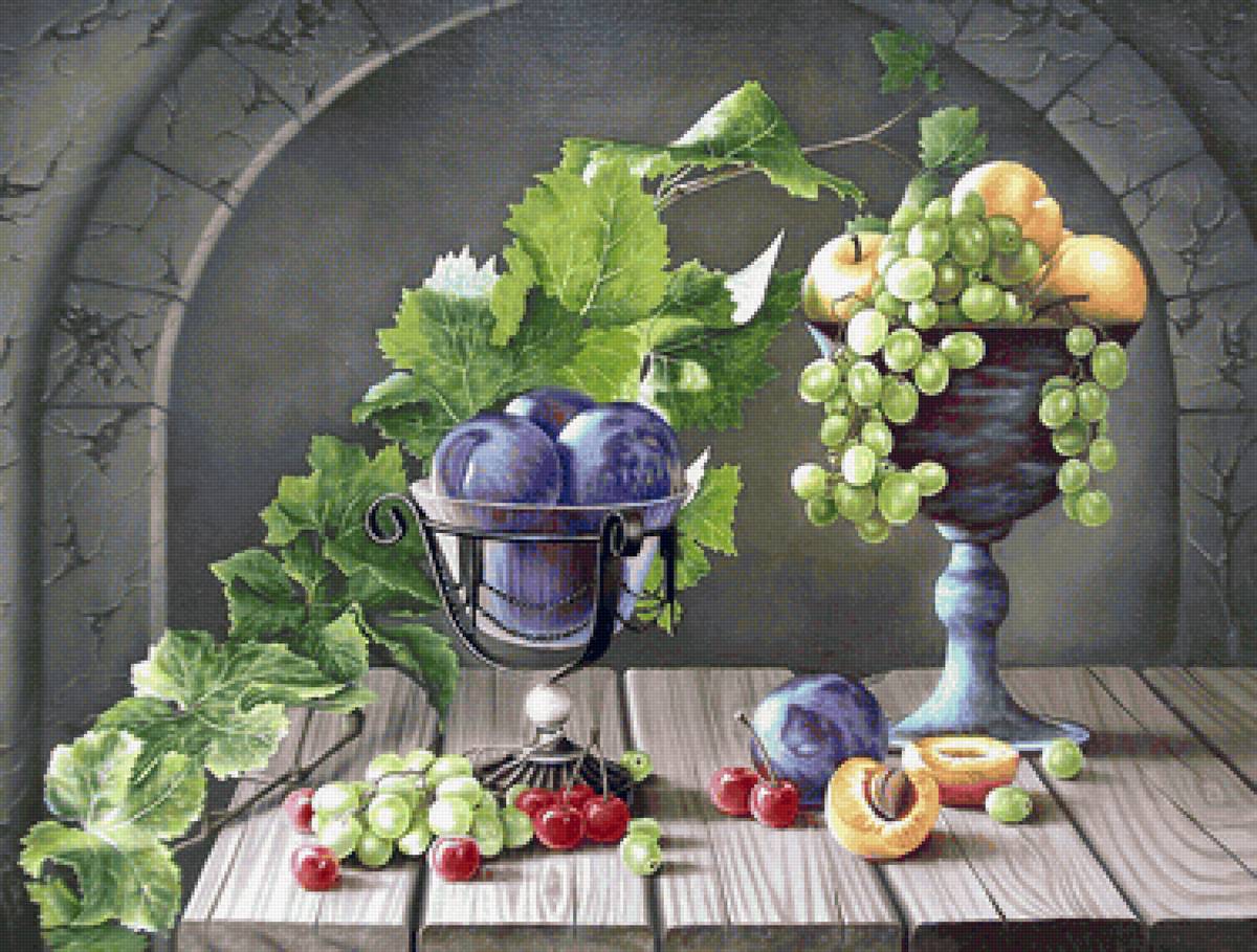 Натюрморт - виноград, фрукты, натюрморт - предпросмотр