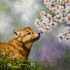 Схема вышивки «The Little Wolf.»