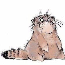 Схема вышивки «манул озадачен»