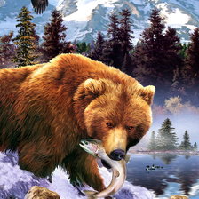 Схема вышивки «Медведь»