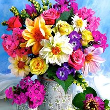 Схема вышивки «Цветы»