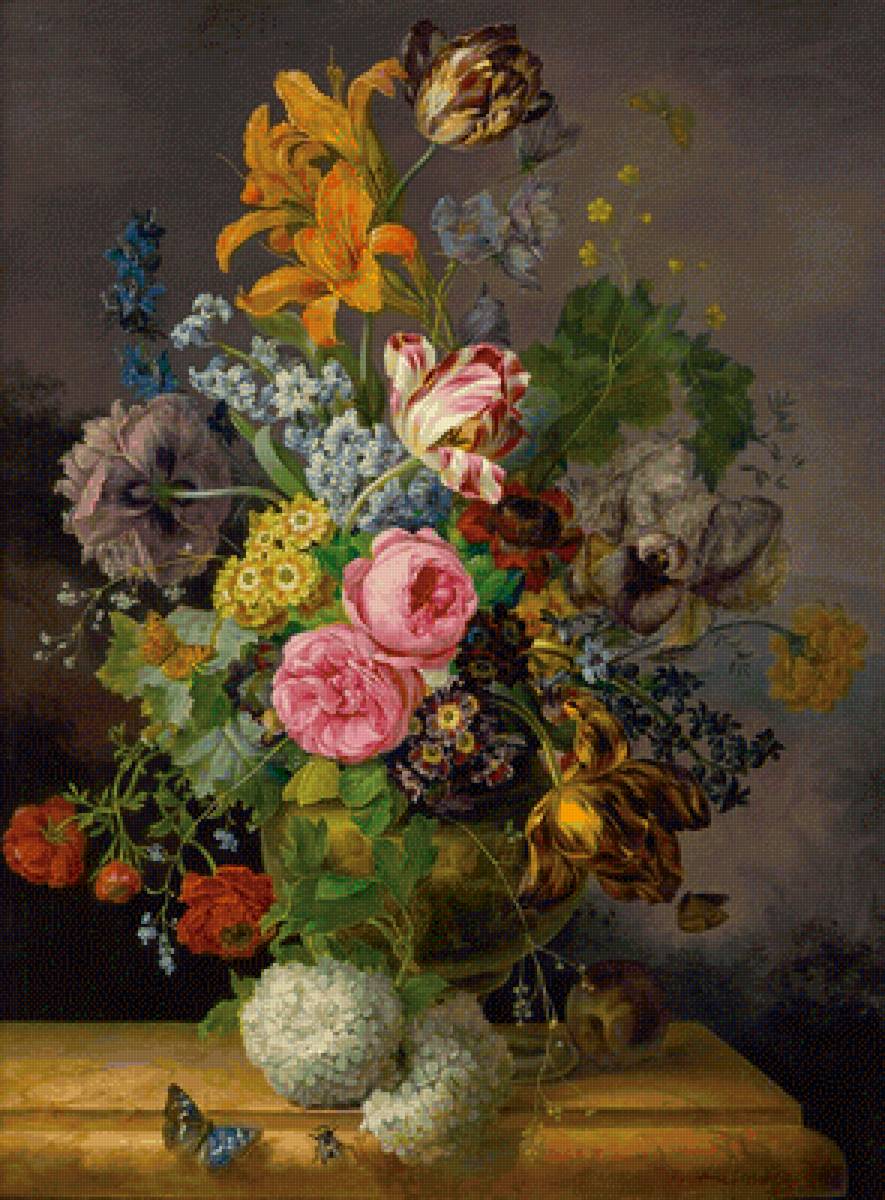букет - картина, цветы - предпросмотр