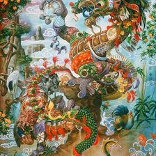 Схема вышивки «дракон»