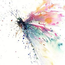 Схема вышивки «акварельная стрекоза 2»