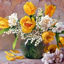 Схема вышивки «тюльпаны»