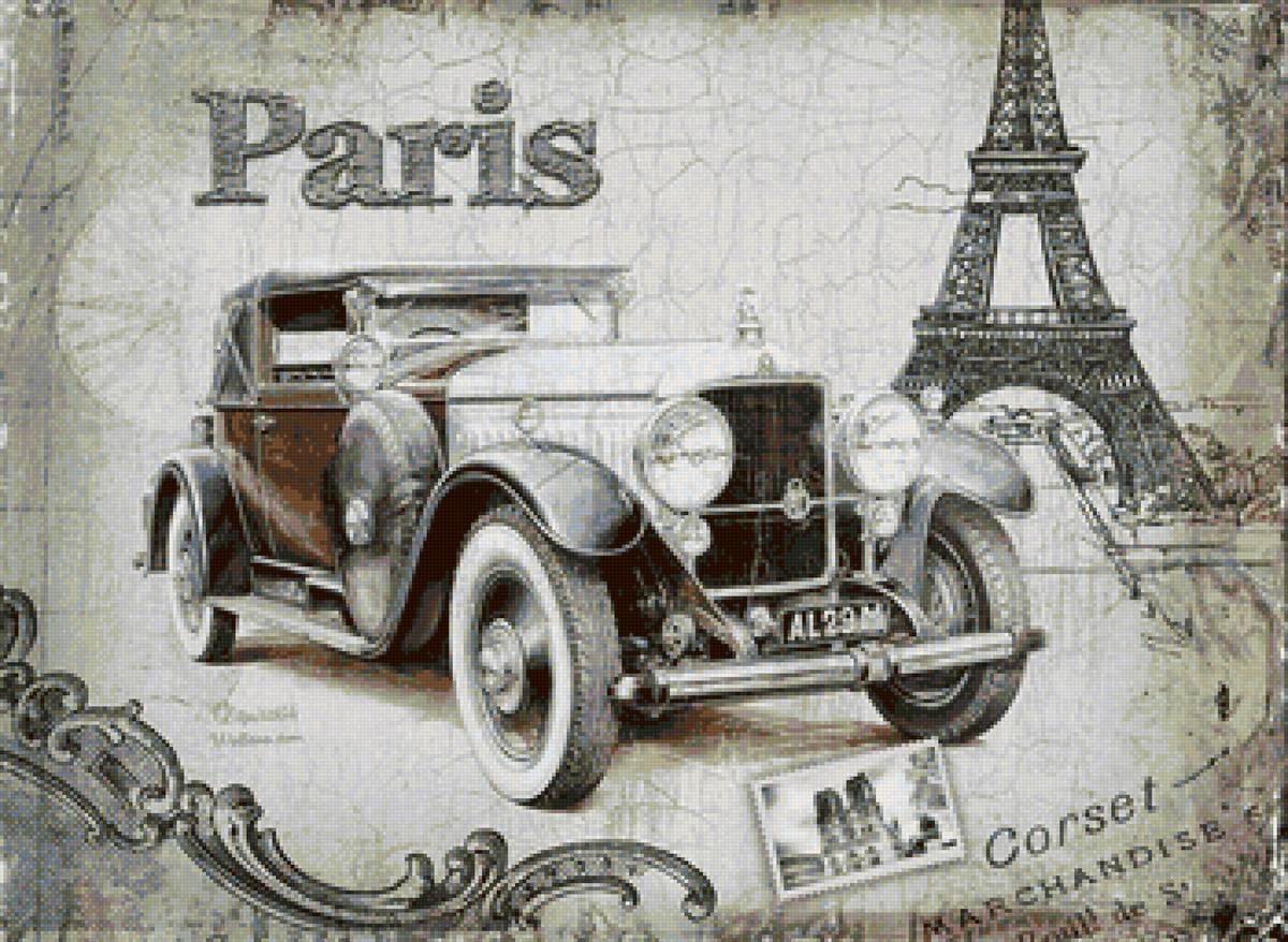 Ретро автомобиль - винтаж, ретро, автомобиль, париж, машина - предпросмотр