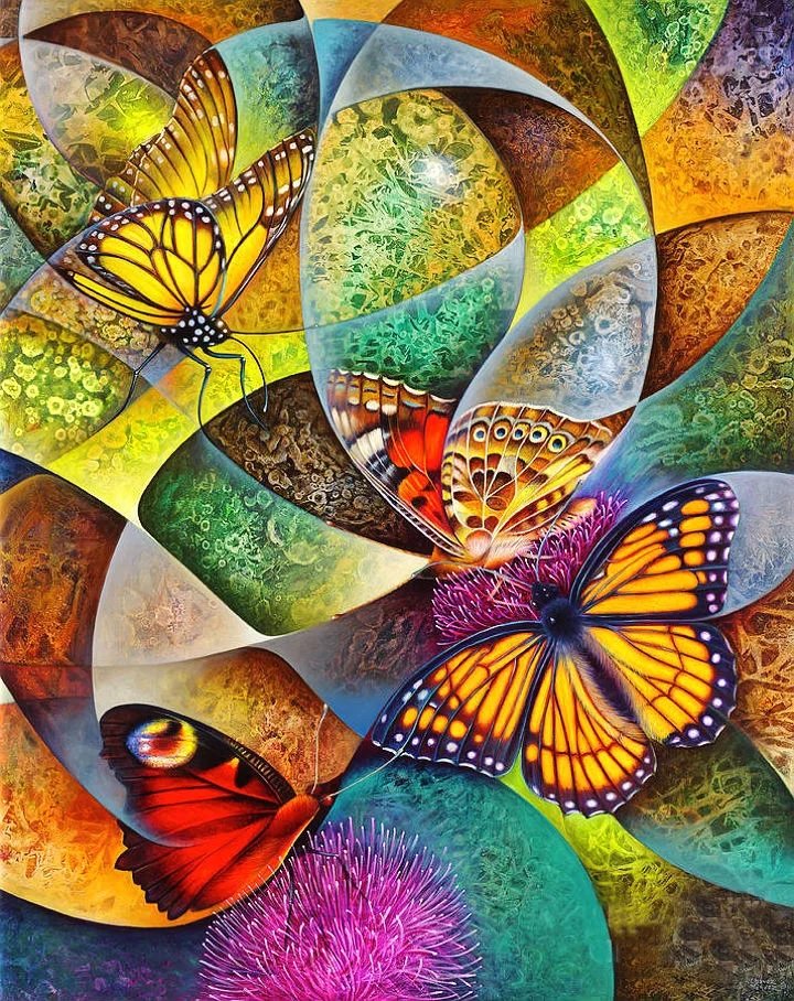 Borboletas. - flores. ilustração. - оригинал