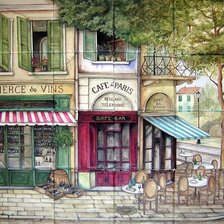 Bares nas calcadas de Paris.