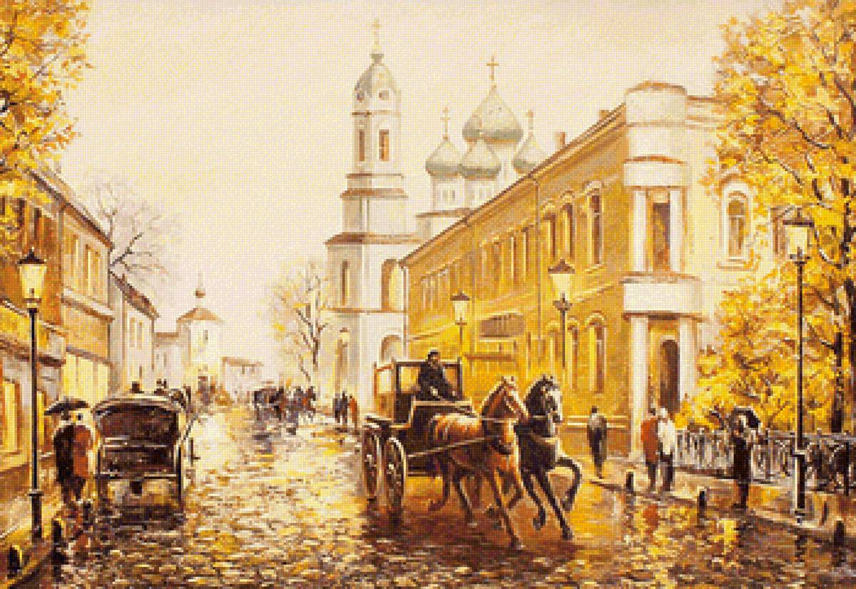 Городской пейзаж - пейзаж, город, улица - предпросмотр