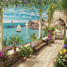 Схема вышивки «море»