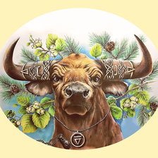 Схема вышивки «Серия "Бычки, коровки"»