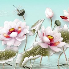 Схема вышивки «Flor de lótus.»