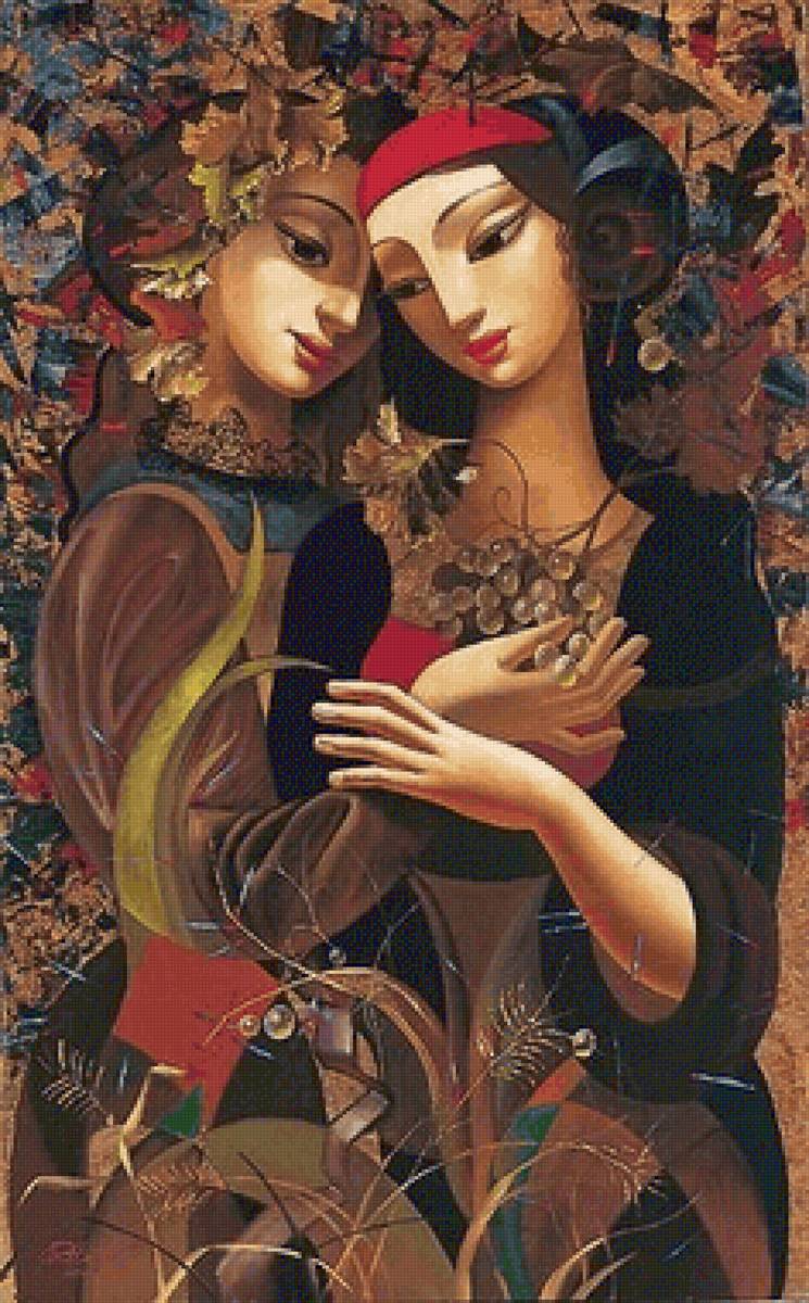 Amigas, - amigas .ilustração. - предпросмотр