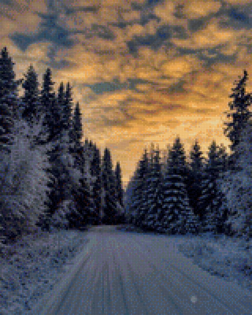 Зима - снег, лес, зима - предпросмотр