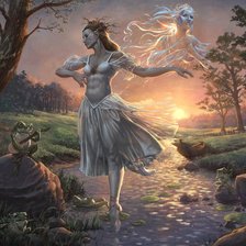 Схема вышивки «Призрак и лягушка»