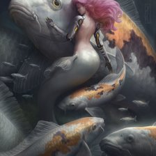 Схема вышивки «Русалка»