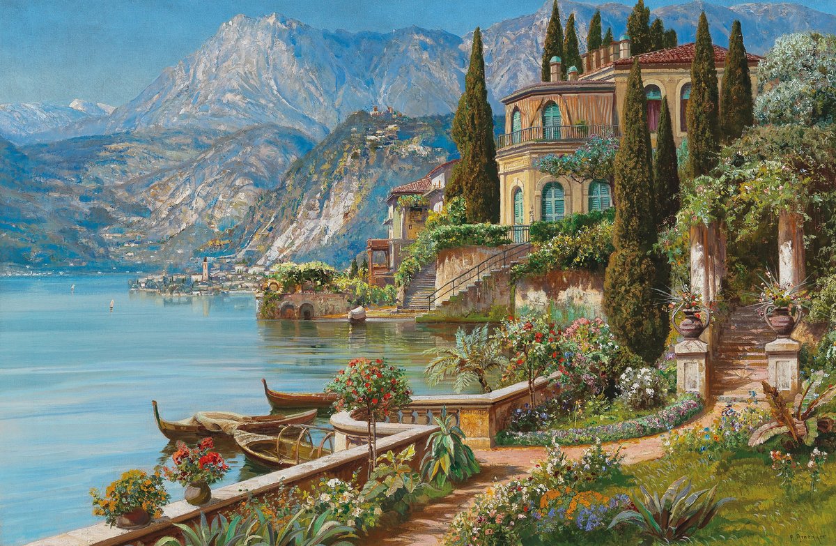 Комо - пейзаж, озеро, комо, италия, горы - оригинал