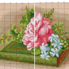Схема вышивки «libros cn flores»