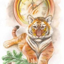 Схема вышивки «тигр»