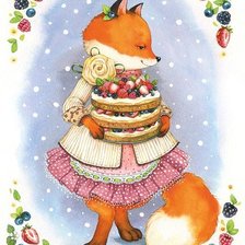 Схема вышивки «Лисичка именинница»