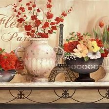 Схема вышивки «Цветы Парижа»