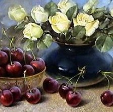 Схема вышивки «ЮРИЙ ЯРОШ. ВИШНИ И РОЗЫ»