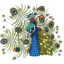 Схема вышивки «Павлин»