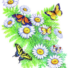 Схема вышивки «Ромашки»