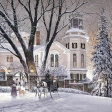 Схема вышивки «Зимний вечер»