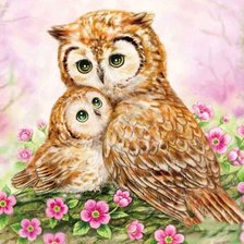 Схема вышивки «Corujas.»