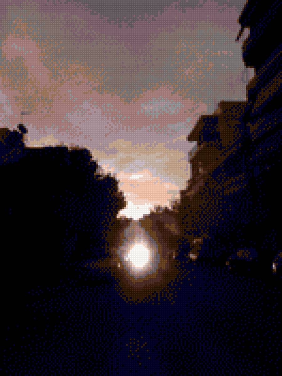 zakat - ulica, gorodskoj peizaj, zakat - предпросмотр